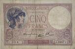 Frankreich 5 Francs Banknote, Banque de France, 3.8.1939 -