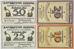 Deutschland Deutsches Reich 10, 20, 25, 50 Pfennig Notgeldschein Notgeld Koberg Schleswig-Holstein 4 Scheine -