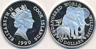 Cook Islands 10 Dollars Silber Münze, African Elephants -