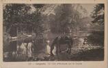 Deutschland Deutsches Reich Frankreich AK Ansichtskarte Postkarte, I. WK Weltkrieg K.D. Feldpoststation No. 100, 153- Longuyon Eine malerische Ecke am Crusne -