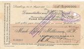 Duisburg 5 Millionen Mark Schaaffhausen`scher Bankverein Scheck Nr.30263, gelocht, Druck einseitig -