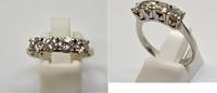 Brillantring 750er 18K Gold Bandring Ring Brillant TW si 1,035 Ct Goldring -