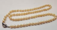 Perlencollier Akoya Perlen mit Goldverschluss aus 333 er Godl 8 Karat Kette -