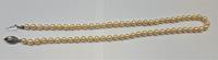18K 750 Weißgold Gold Verschluss Akoya Perlencollier Rubin Perlenkette Kette -