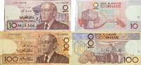 10, 100 Dirhams (1987) Marokko, Bank Al Maghrib Banknote I