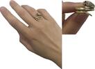 Goldschmuck Gelbgold 14K, 585 er Gold Ring Schlange Rubin und Brillanten Damering -