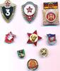 DDR UdSSR CCCP Militaria Abzeicehn Anstecknadel Lot, 8 Stück -