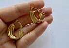 Goldfarbene Ohrstecker von Pierre Lang PL Modeschmuck -