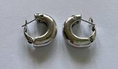 Silberfarben Halbcreolen von Pierre lang PL Modeschmuck -
