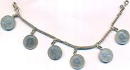 Großbritannien, Britisch Indien 6x 2 Annas Victoria (1837-1901) Edward VII. (1901-1910) Armband Bettelarmband 6 Münzen Lot -