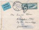 3. Reich Deutschland USA Brief Briefumschlag Air Mail, von New York nach Lueneburg, Oberkommando der Wehrmacht -