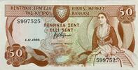 Zypern, Cyprus 50 Cent Banknote, Kuzey Kıbrıs Türk Cumhuriyeti -