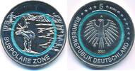 Deutschland 5 Euro Gedenkmünze Polymerring / Subpolare Zone / Elch -