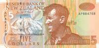 Neuseeland 5 Dollars Banknote Reserve Bank of New Zealand -