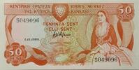 Zypern 50 Cents Banknote Kıbrıs Merkez Bankası -