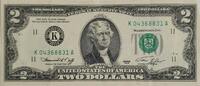 USA, Vereinigte Staaten von Amerika 2 Dollars Banknote Federal Reserve Note Dallas -