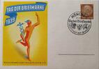 Drittes Reich Deutschland AK Propaganda 2. Weltkrieg Ganzsache, Postkarte, Ansichtskarte Tag der Briefmarke München -