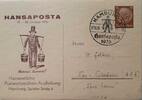 Drittes Reich Deutschland AK Propaganda 2. Weltkrieg Ansichtskarte Postkarte Ganzsache Hamburg Hansaposta Hummel, Hummel -