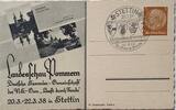 Drittes Reich Deutschland AK Propaganda 2. Weltkrieg Ansichtskarte Postkarte Ganzsache Stettin Stettin Pommern, Landesschau Pommern -
