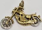 Goldschmuck bicolor 9K Gold 375er Gold Anhänger Motorrad Motorradanhänger -