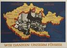 Drittes Reich Deutschland AK Propaganda 2. Weltkrieg Ganzsache/ Ansichtskarte, Postkarte „Wir danken unserm Führer Eger -