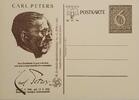 Drittes Reich Deutschland AK Propaganda 2. Weltkrieg Ganzsache/ Ansichtskarte, Postkarte , Carl Peters, Kriegs WHW -