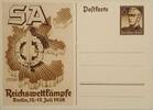 Drittes Reich Deutschland AK Propaganda 2. Weltkrieg Ganzsache/ Ansichtskarte, Postkarte, Reichswettkämpfe Berlin SA -