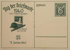 Drittes Reich Deutschland AK Propaganda 2. Weltkrieg Ganzsache/ Ansichtskarte, Postkarte, Tag der Briefmarke, WHW, 7 Januar 1940 -