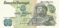 Portugal 20 Escudos Banknote Portugal 20 Escudos -