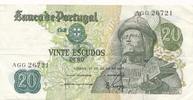 Portugal 20 Escudos Geldschein Banknote Lisboa Vinte Escudos -