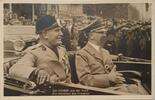 Drittes Reich Deutschland AK Propaganda 2. Weltkrieg Ansichtskarte, Postkarte Adolf Hitler, Benito Mussolini, Garanten des Friedens -