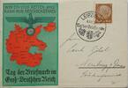Drittes Reich Deutschland AK Propaganda 2. Weltkrieg Ansichtskarte, Postkarte Tag der Briefmarke im Groß-Deutschen Reich Leipzig -