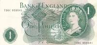 Großbritannien 1 Pound Banknote Großbritannien 1 Pound (1966-70) -