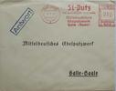 Drittes Reich Deutschland Briefumschlag, 2. Weltkrieg Mitteldeutsches Edelputzwerk Halle Saale, Antwort -
