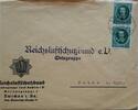 Drittes Reich Deutschland Briefumschlag, 2. Weltkrieg Reichsluftschutzbund e.V. Ortsgruppe Land Sachsen -