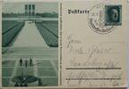 Drittes Reich Deutschland AK Ansichtskarte 2. Weltkrieg, Propaganda Ganzsache, Feldpostkarte zum Reichsparteitag, Berlin Staatstreffen Mussolini -