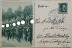 Drittes Reich Deutschland AK Ansichtskarte, 2. Weltkrieg, Propaganda Feldpostkarte zum Reichsparteitag, Ganzsache, Nürnberg Standartenträger -