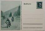 Drittes Reich Deutschland AK Feldpostkarte, 2. Weltkrieg, Propaganda Ansichtskarte, Ganzsache Reichsparteitag Motorradrennen -