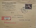 Drittes Reich Deutschland Briefumschlag, 2. Weltkrieg, R-Brief Briefmarkenhandlung Bodenbach 1 554, Sonneberg Thüringen, Rekommandiert -