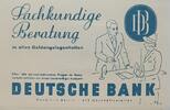 Drittes Reich Deutschland AK Postkarte, Sparkonto, Reklame Deutsche Bank, Sachkundige Beratung, Berlin-Charlottenburg -
