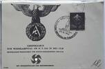 Drittes Reich Deutschland Gedenkkarte zum Wehrkampftag, Propaganda 2. Weltkrieg, Neu Ulm, Briefmarken-Werbeschau -