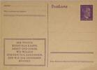 Drittes Reich Deutschland AK Postkarte, 2. Weltkrieg, Propaganda Ansichtskarte, Ganzsache Der führer kennt nur Kampf, Arbeit und Sorge... -