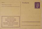 Drittes Reich Deutschland AK Postkarte, 2. Weltkrieg, Propaganda Ansichtskarte, Ganzsache, Der Führer kennt nur Kampf, Arbeit und Sorge -