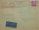Drittes Reich Deutschland Briefumschlag, 2. Weltkrieg Augsburg, New York City USA, Mit Luftpost, Par Avion -