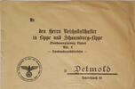 Drittes Reich Deutschland Briefumschlag, 2. Weltkrieg Detmold, Der Reichsstatthalter in Lippe und Schaumburg -