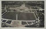 Drittes Reich Deutschland AK Postkarte, 2. Weltkrieg, Propaganda Ansichtskarte, Berlin Fahrbares Postamt, XI. Olympiade Reichssportfeld Stadion -