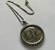 Münzanhänger 835er Silber Half Dollar Liberty 1964 Silberschmuck -