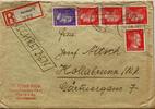 Österreich, Drittes Reich Deutschland Briefumschlag, R-Brief 2. Weltkrieg Oschatz 3, Hollabrunn, Alfred Nitsch -