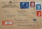 Österreich, Drittes Reich Deutschland Briefumschlag R-Brief, 2. Weltkrieg Landesverband Wien Gemeinschaft Deutscher Sammler, Europäischer Kongress Simbach -