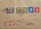 Österreich, Drittes Reich Deutschland Briefumschlag, R-Brief, 2. Weltkrieg Wien, Tag der Briefmarke -